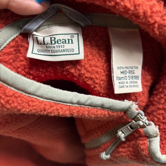 L.L. Bean Coral Fleece Jacket Size M regular woman - Picture 5 of 8